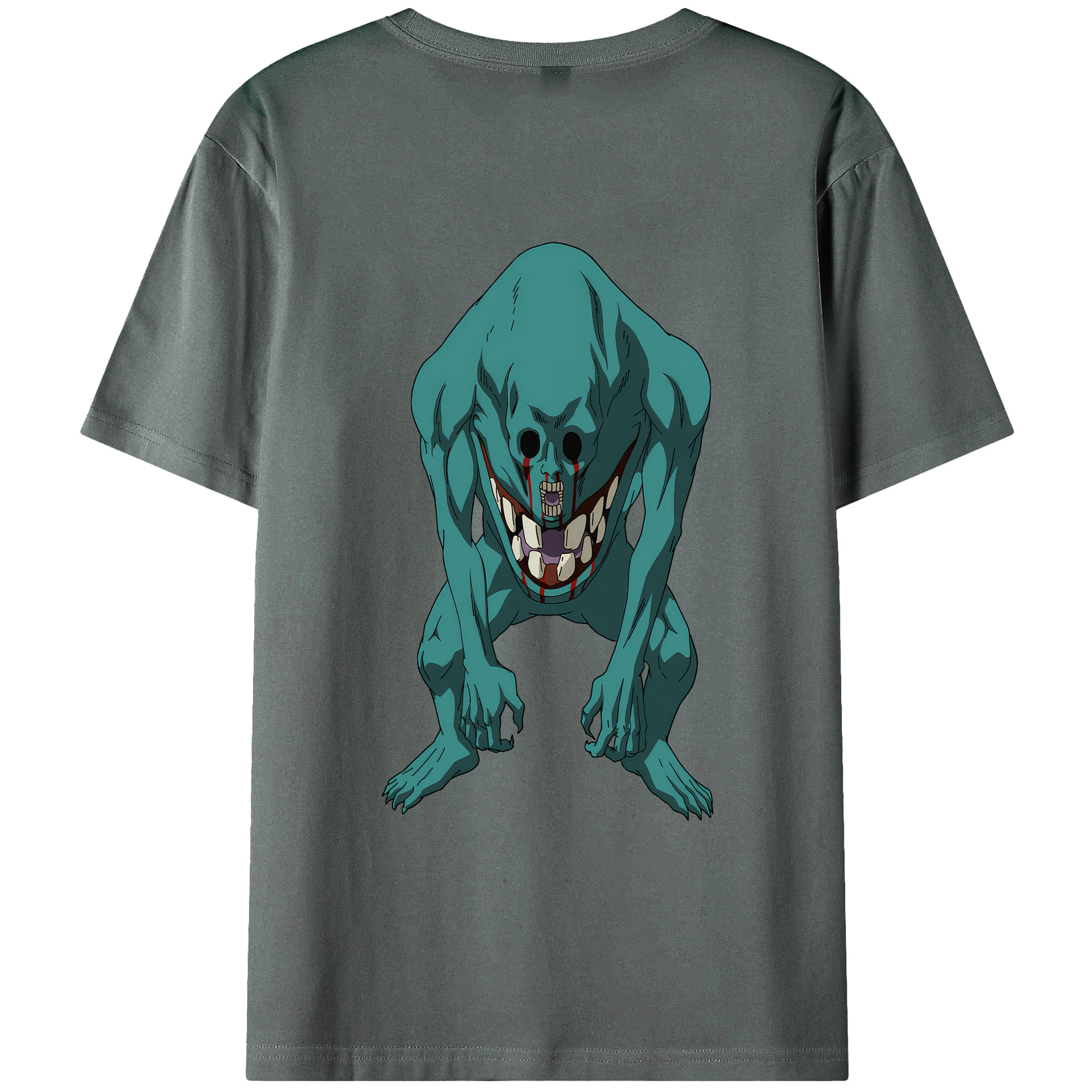 （画像用） 呪術廻戦 Jujutsu Kaisen 綿100％ メンズ半袖Tシャツ（バックプリント） 通気性